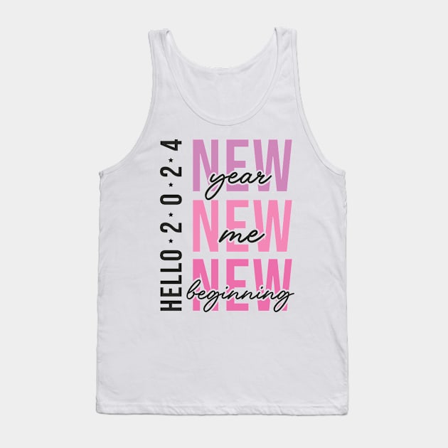 Hello 2024 Tank Top by MZeeDesigns